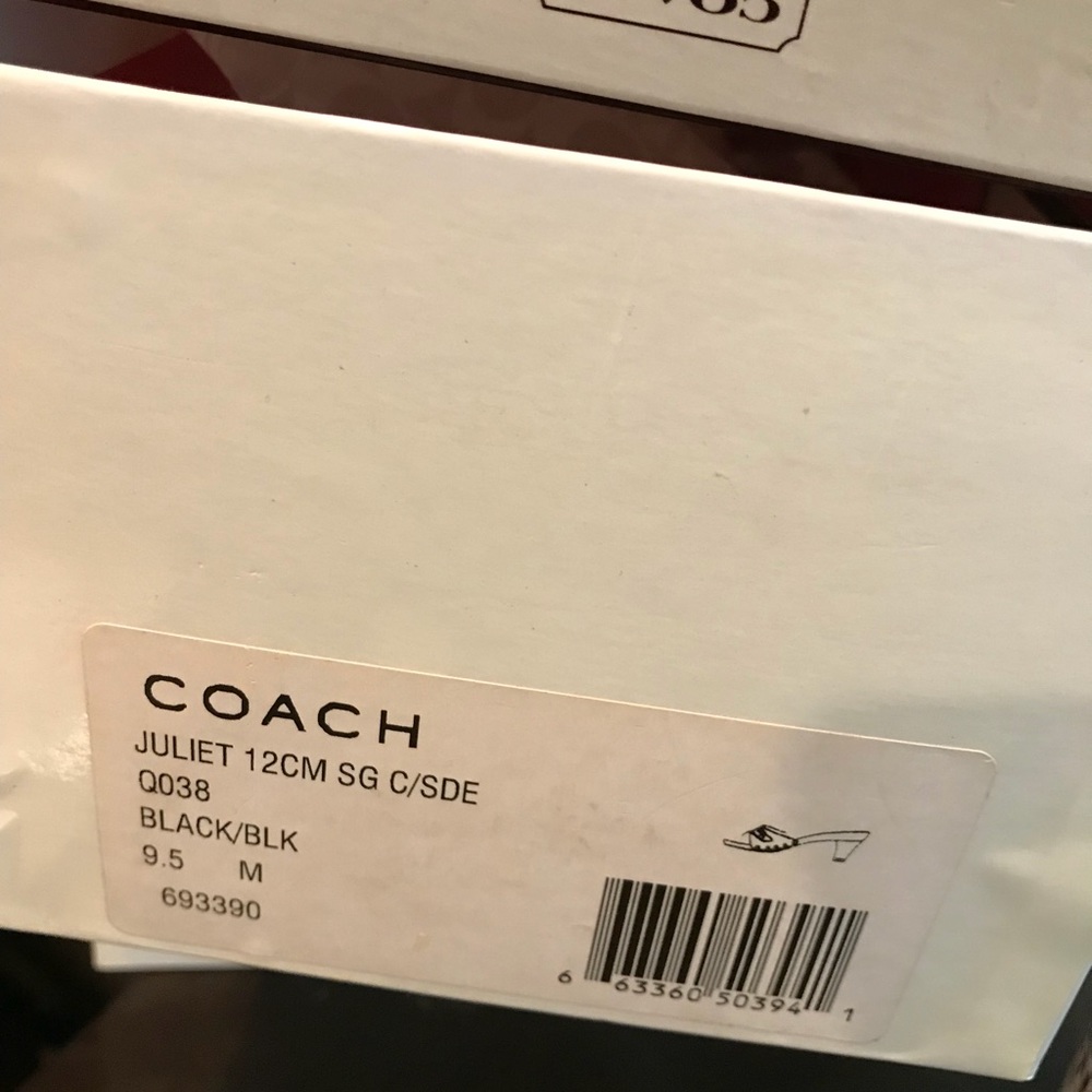 COACH Juliet Slide, Black, size 9.5